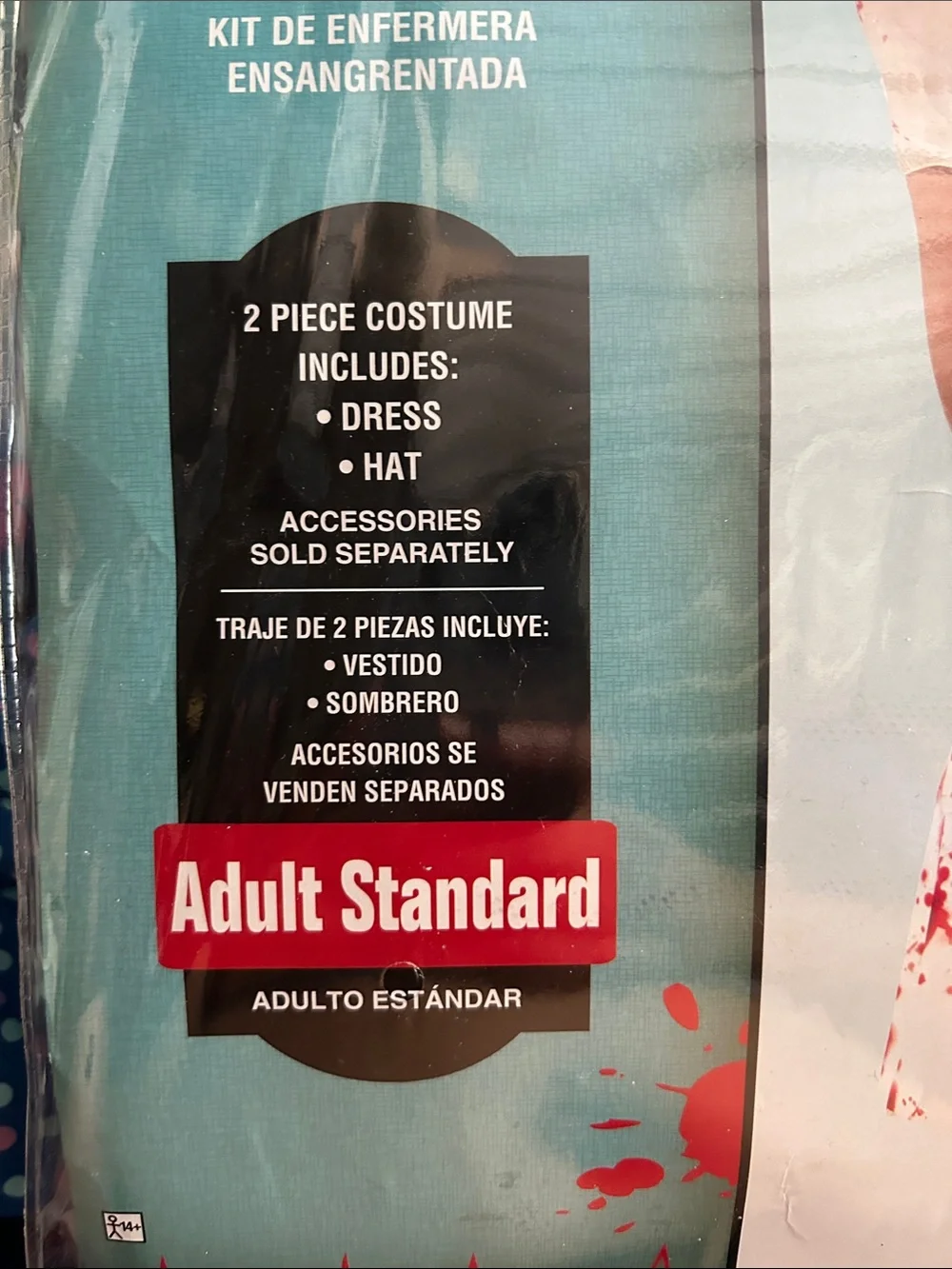 Spirit Bloody Nurse Kit Costume - White with Red Splatter
